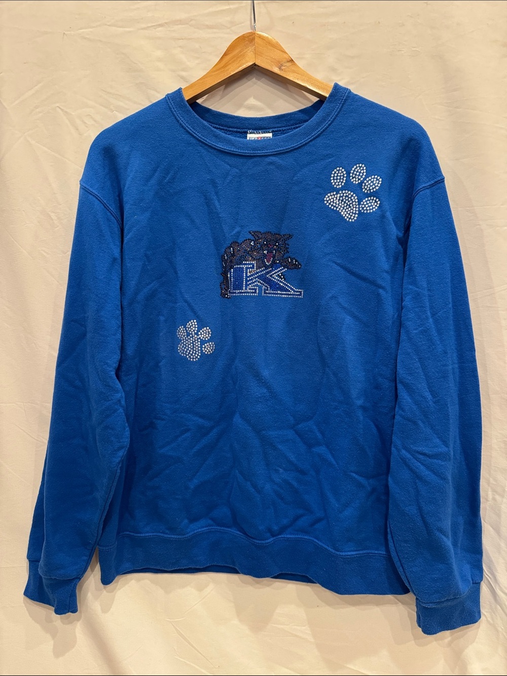 Jerzees Royal Blue Vintage 90s Kentucky Wildcats Pullover Sweatshirt NCAA M